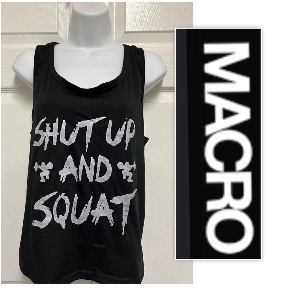 Macro Light Black Shut Up and Squat Tank